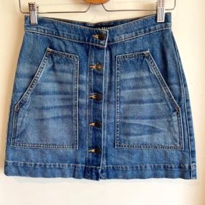 Veronica Beard Mini Jean Skirt